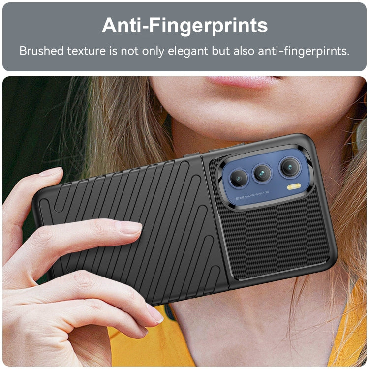 For Motorola Edge 30 Thunderbolt Shockproof TPU Protective Soft Phone Case(Black) Eurekaonline