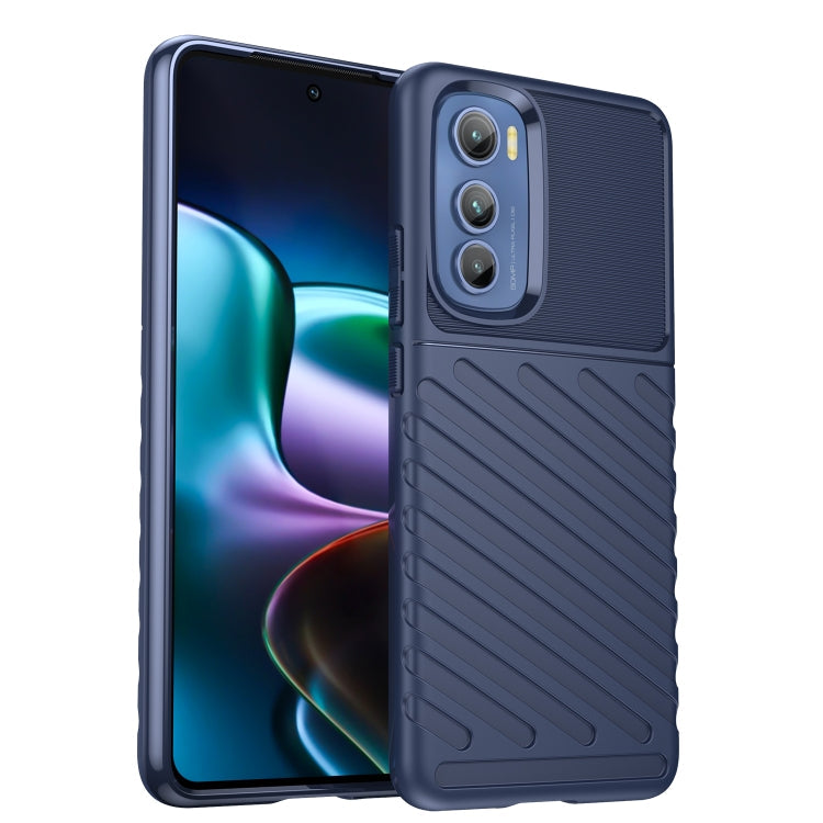 For Motorola Edge 30 Thunderbolt Shockproof TPU Protective Soft Phone Case(Blue) Eurekaonline