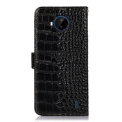 For Nokia C20 Plus Crocodile Top Layer Cowhide Leather Phone Case(Black) Eurekaonline