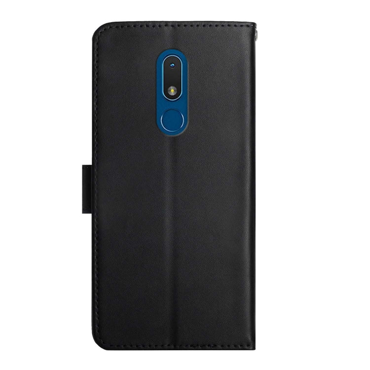 For Nokia C3 Genuine Leather Fingerprint-proof Horizontal Flip Phone Case(Black) Eurekaonline