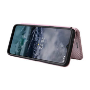 For Nokia G11 / G21 Carbon Fiber Texture Leather Phone Case(Pink) Eurekaonline