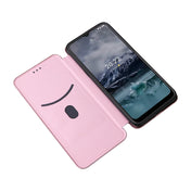 For Nokia G11 / G21 Carbon Fiber Texture Leather Phone Case(Pink) Eurekaonline