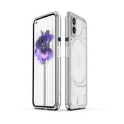 For Nothing Phone 1 Aurora Series Lens Protector + Metal Frame Protective Phone Case(Silver) Eurekaonline