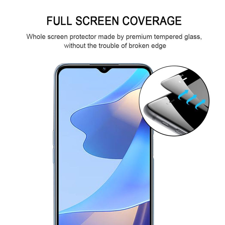 For OPPO A16 / A16S Full Glue Full Cover Screen Protector Tempered Glass Film Eurekaonline