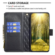 For OPPO A54 4G / A55 5G / A16 Diamond Lattice Zipper Wallet Leather Flip Phone Case(Black) Eurekaonline