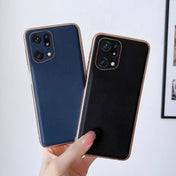 For OPPO Find X5 Genuine Leather Xiaoya Series Nano Plating Phone Case(Dark Green) Eurekaonline