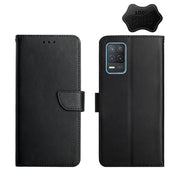 For OPPO Realme 8 5G Genuine Leather Fingerprint-proof Horizontal Flip Phone Case(Black) Eurekaonline