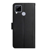For OPPO Realme C15 Genuine Leather Fingerprint-proof Horizontal Flip Phone Case(Black) Eurekaonline