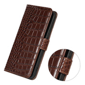 For OPPO Reno7 5G CN Version Crocodile Top Layer Cowhide Leather Phone Case(Brown) Eurekaonline
