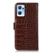 For OPPO Reno7 5G CN Version Crocodile Top Layer Cowhide Leather Phone Case(Brown) Eurekaonline