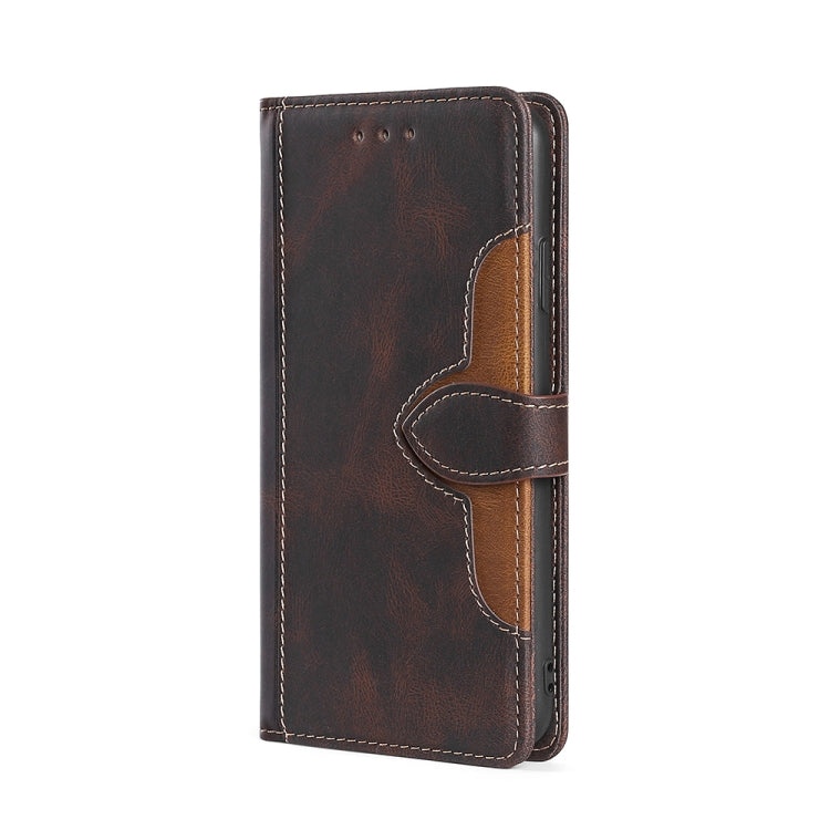 For OPPO Reno8 Pro Plus 5G Skin Feel Magnetic Buckle Leather Phone Case(Brown) Eurekaonline