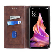 For OPPO Reno9 5G / Reno9 Pro 5G Cow Texture Magnetic Horizontal Flip Leather Phone Case(Dark Brown) Eurekaonline