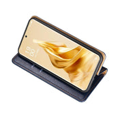 For OPPO Reno9 Pro+ 5G Gloss Oil Solid Color Magnetic Leather Phone Case(Brown) Eurekaonline