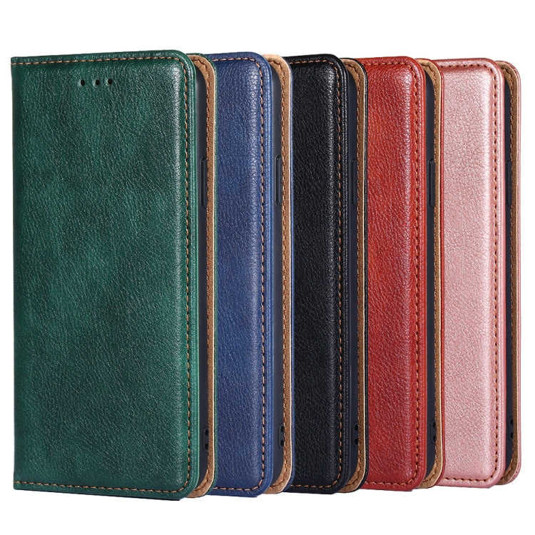 For OPPO Reno9 Pro+ 5G Gloss Oil Solid Color Magnetic Leather Phone Case(Brown) Eurekaonline