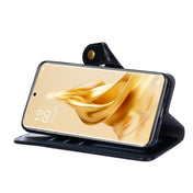 For OPPO Reno9 Pro+ 5G Zipper Bag Leather Phone Case(Black) Eurekaonline