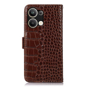 For OPPO Reno9 Pro+ Crocodile Top Layer Cowhide Leather Phone Case(Brown) Eurekaonline