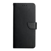 For OPPO Reno9 Pro+ HT02 Genuine Leather Fingerprint-proof Flip Phone Case(Black) Eurekaonline