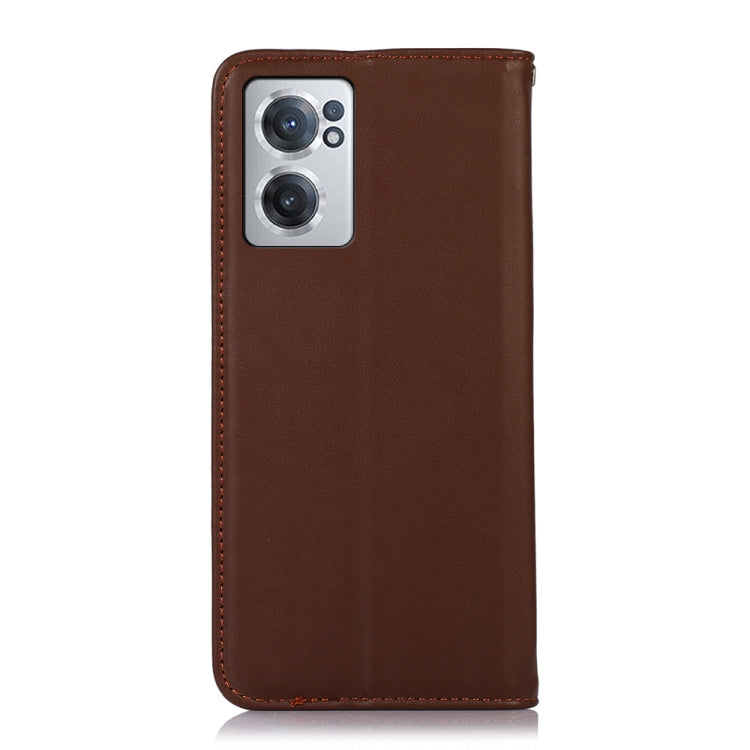 For OnePlus Nord CE 2 5G KHAZNEH Nappa Top Layer Cowhide Leather Phone Case(Brown) Eurekaonline