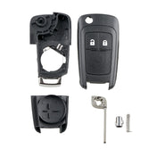 For Opel Car Keys Replacement 2 Buttons Car Key Case with Foldable Key Blade Eurekaonline