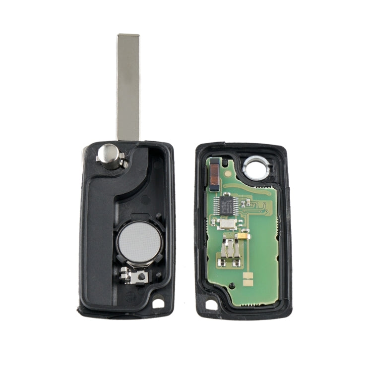 For PEUGEOT 2 Buttons Intelligent Remote Control Car Key with PCF7961 Integrated Chip & Battery & Holder & Slotted Key Blade & FSK Signal, Frequency: 433MHz Eurekaonline