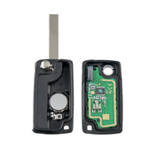 For PEUGEOT 3 Buttons Intelligent Remote Control Car Key with Integrated Chip & Battery & Holder & Slotted Key Blade, Frequency: 433MHz Eurekaonline