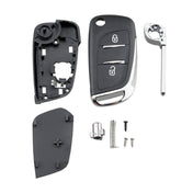 For PEUGEOT Car Keys Replacement 2 Buttons Car Key Case with Holder, without Grooved Eurekaonline