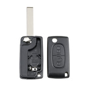 For PEUGEOT Car Keys Replacement 2 Buttons Square Car Key Case with Grooved and Holder Eurekaonline