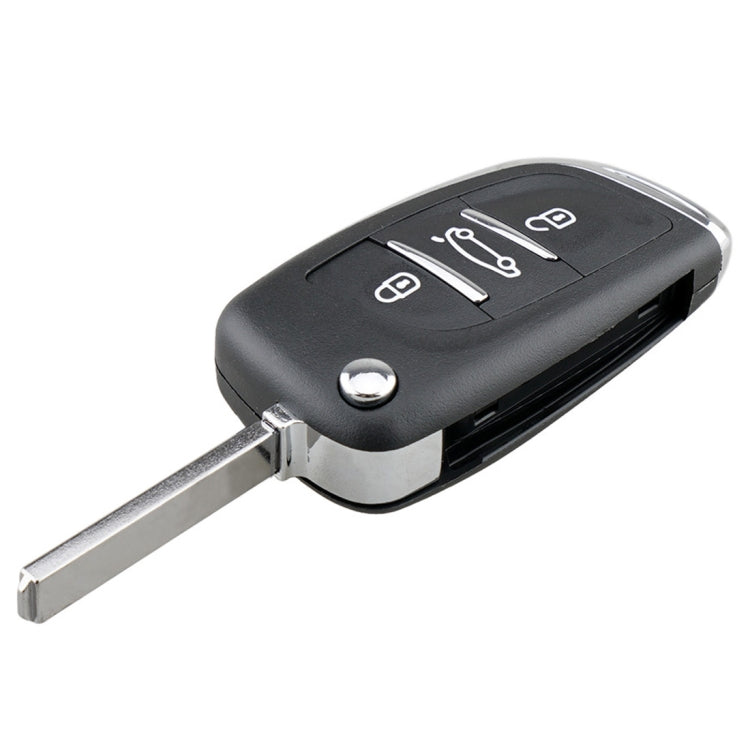 For PEUGEOT Car Keys Replacement 3 Buttons Car Key Case with Holder, without Grooved Eurekaonline