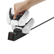 For PS5 SYP-1018 Gamepad Charging Bracket Dual Dock Charger with LED Indicator Eurekaonline