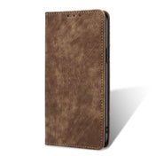 For Realme 10 Pro+ 5G RFID Anti-theft Brush Magnetic Leather Phone Case(Brown) Eurekaonline