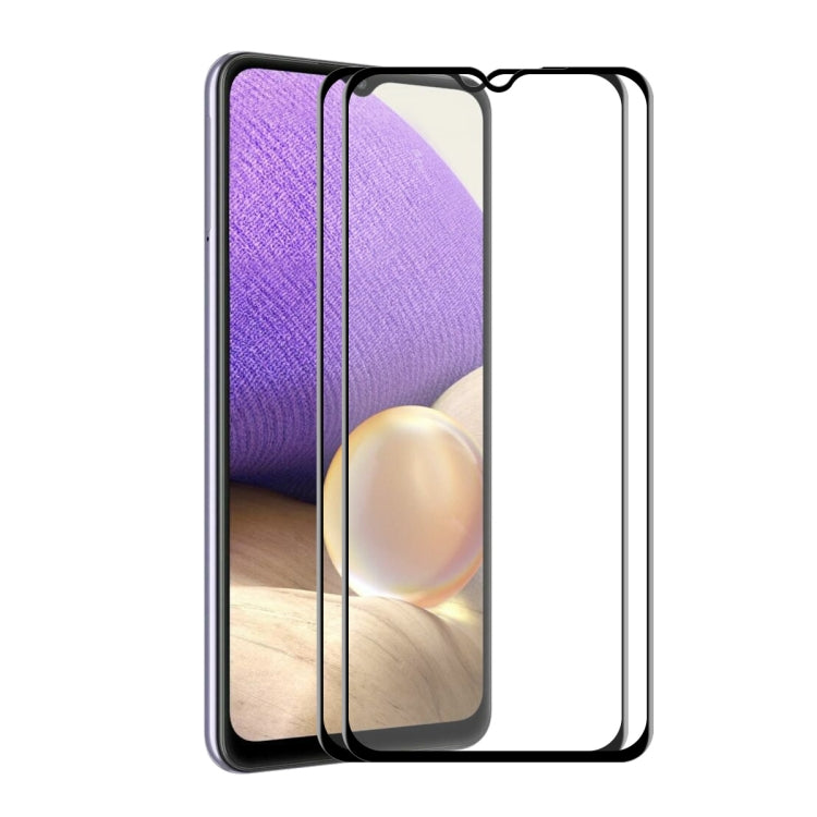For Samsung Galaxy A32 5G 2 PCS ENKAY Hat-Prince Full Glue Tempered Glass 6D Full Coverage Anti-scratch Protector Eurekaonline