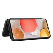 For Samsung Galaxy A42 5G Carbon Fiber Texture Horizontal Flip TPU + PC + PU Leather Case with Card Slot(Black) Eurekaonline