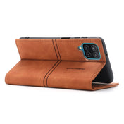 For Samsung Galaxy A42 5G Dream Magnetic Suction Business Horizontal Flip PU Leather Case with Holder & Card Slot & Wallet(Brown) Eurekaonline
