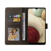 For Samsung Galaxy A42 5G GQUTROBE Skin Feel Magnetic Leather Phone Case(Brown) Eurekaonline