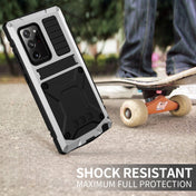 For Samsung Galaxy Note 20 Ultra R-JUST Shockproof Waterproof Dust-proof Metal + Silicone Protective Case with Holder(Silver) Eurekaonline