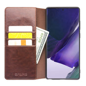 For Samsung Galaxy Note20 Ultra QIALINO Genuine Leather Phone Case(Brown) Eurekaonline