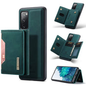 For Samsung Galaxy S20 FE DG.MING M2 Series 3-Fold Multi Card Bag + Magnetic Back Cover Shockproof Case with Wallet & Holder Function(Green) Eurekaonline
