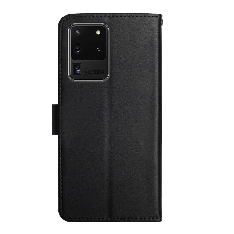 For Samsung Galaxy S20 Ultra Genuine Leather Fingerprint-proof Horizontal Flip Phone Case(Black) Eurekaonline