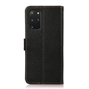 For Samsung Galaxy S20 Ultra KHAZNEH Side-Magnetic Litchi Genuine Leather RFID Phone Case(Black) Eurekaonline