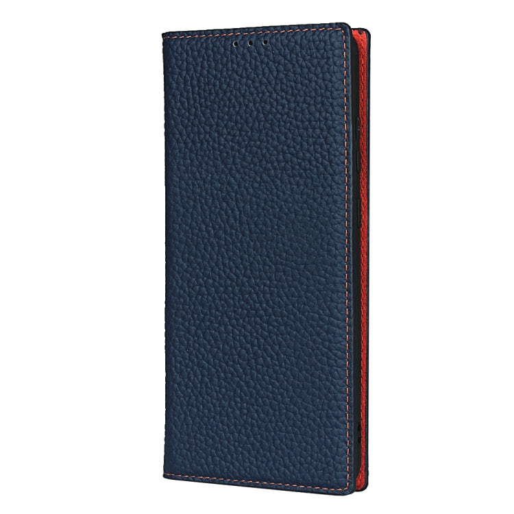 For Samsung Galaxy S20 Ultra Litchi Genuine Leather Phone Case(Dark Blue) Eurekaonline