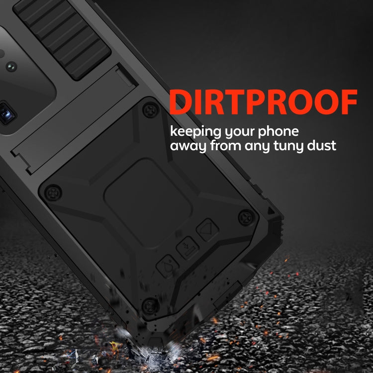 For Samsung Galaxy S20 Ultra R-JUST Waterproof Shockproof Dustproof Metal + Silicone Protective Case(Black) Eurekaonline