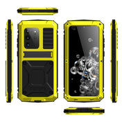 For Samsung Galaxy S20 Ultra R-JUST Waterproof Shockproof Dustproof Metal + Silicone Protective Case(Yellow) Eurekaonline