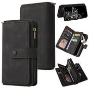 For Samsung Galaxy S20 Ultra Skin Feel PU + TPU Horizontal Flip Leather Case with Holder & 15 Cards Slot & Wallet & Zipper Pocket & Lanyard(Black) Eurekaonline