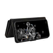 For Samsung Galaxy S20 Ultra Skin Feel PU + TPU Horizontal Flip Leather Case with Holder & 15 Cards Slot & Wallet & Zipper Pocket & Lanyard(Black) Eurekaonline