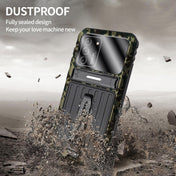 For Samsung Galaxy S21 5G Armor Shockproof Splash-proof Dust-proof Phone Case with Holder(Camouflage) Eurekaonline