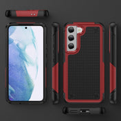 For Samsung Galaxy S21 5G PC + TPU Shockproof Protective Phone Case(Red+Black) Eurekaonline