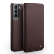 For Samsung Galaxy S21 5G QIALINO Classic Gen2 Genuine Leather Phone Case(Brown) Eurekaonline