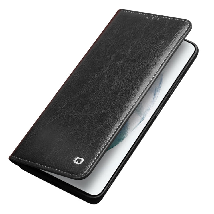 For Samsung Galaxy S21 5G QIALINO Genuine Leather Phone Case(Black) Eurekaonline