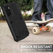 For Samsung Galaxy S21+ 5G R-JUST Shockproof Waterproof Dust-proof Metal + Silicone Protective Case with Holder(Black) Eurekaonline