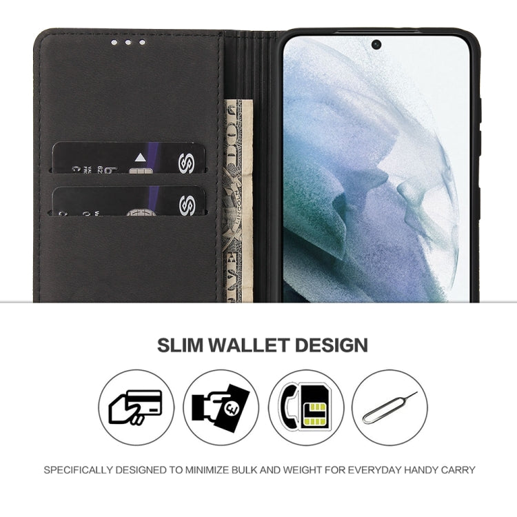 For Samsung Galaxy S21 Ultra 5G Fierre Shann Crocodile Texture Magnetic Horizontal Flip Genuine Leather Case with Holder & Card Slot(Black) Eurekaonline